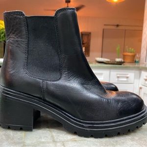 Booties Chelsea Women's GEOX Ankle Boots Booties Casual Leather Black 7.5